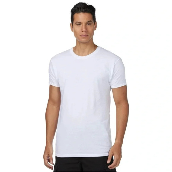Hanes 4 pack White Crew Neck Tee Shirts - Picture 1 of 4